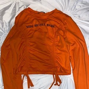 Long sleeve, bright orange